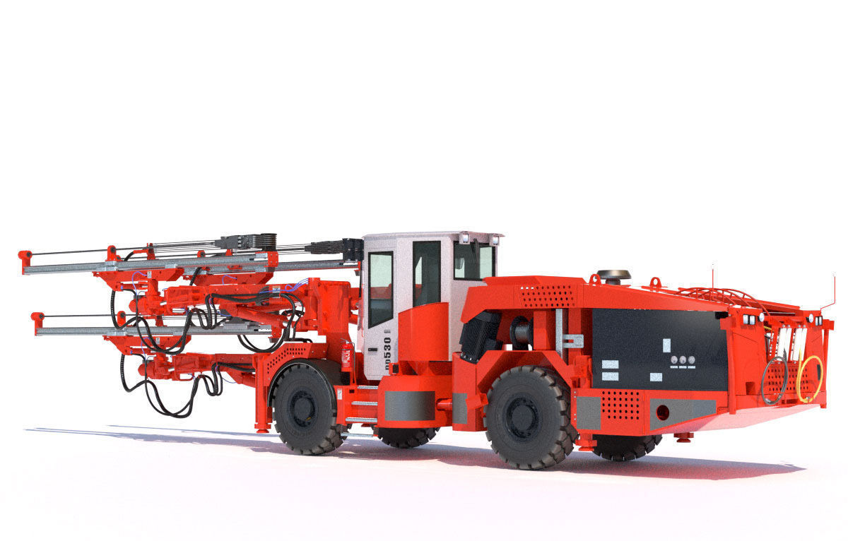 Three-Boom Jumbo Drill Rig DD530 3D model_3
