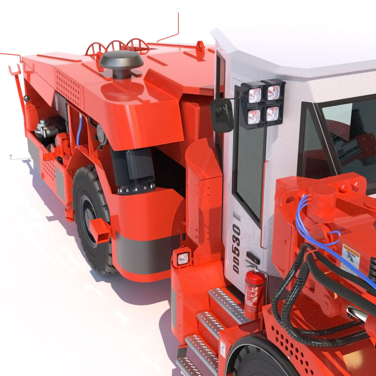Three-Boom Jumbo Drill Rig DD530 3D model_7