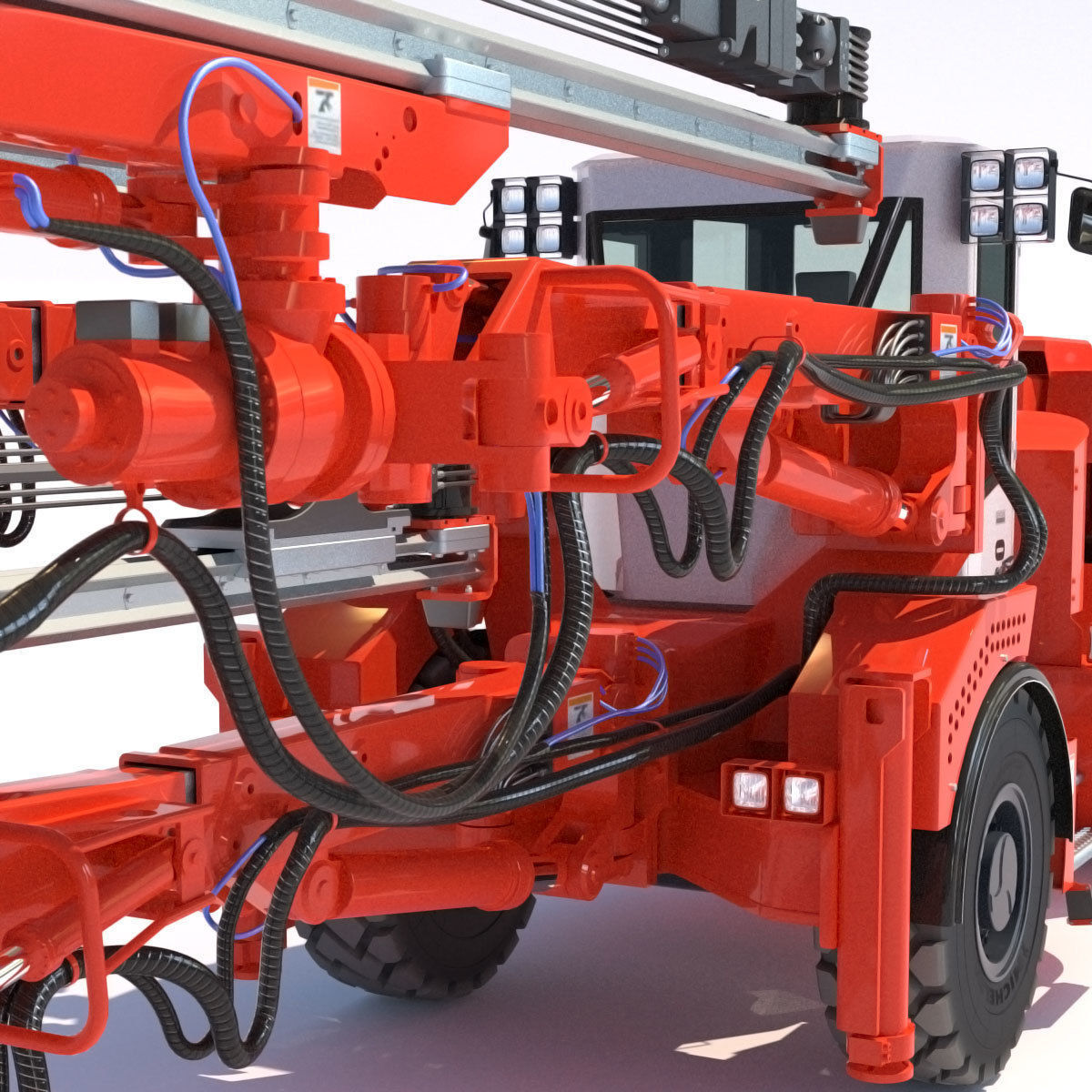 Three-Boom Jumbo Drill Rig DD530 3D model_8