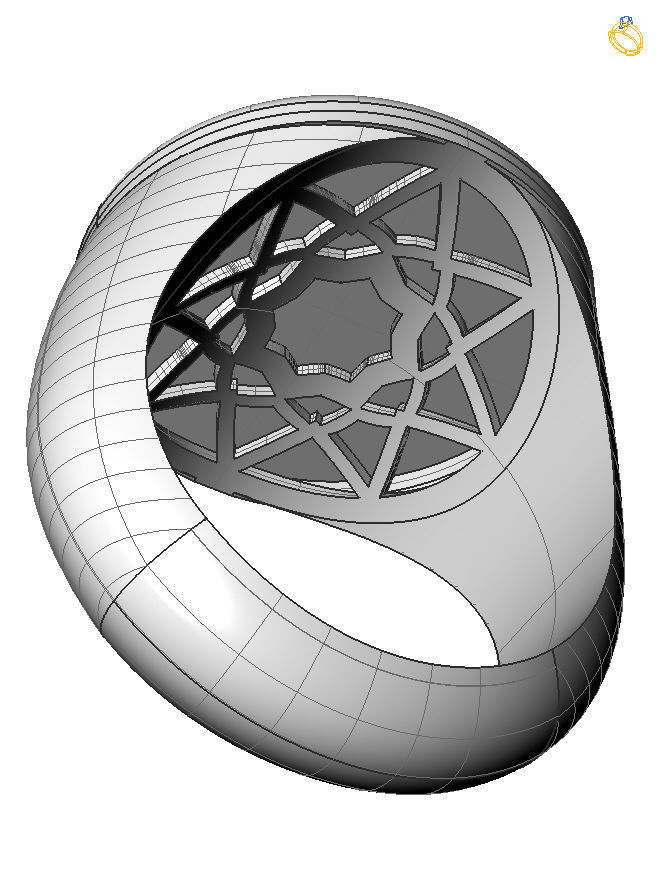 Ring trchnagir Dz 3D print model_1