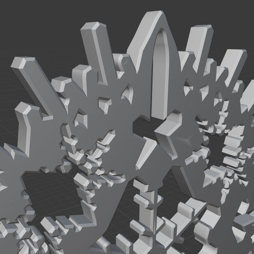 Decor Snowflake Design4  3D print model 3D print model_2