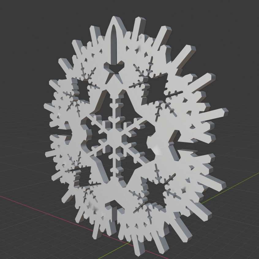Decor Snowflake Design4  3D print model 3D print model_4