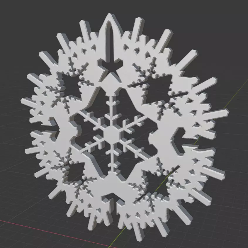Decor Snowflake Design4  3D print model 3D print model_0