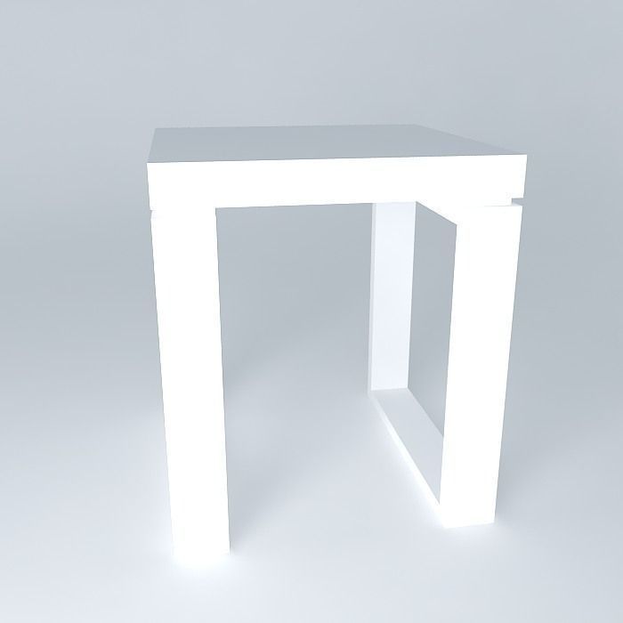 B - Bedside Table Free 3D model_2