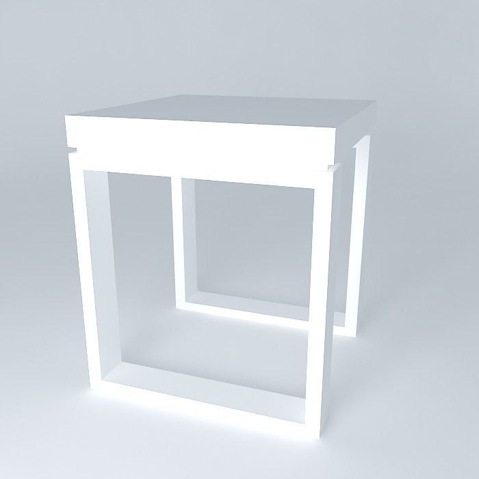 B - Bedside Table Free 3D model_1