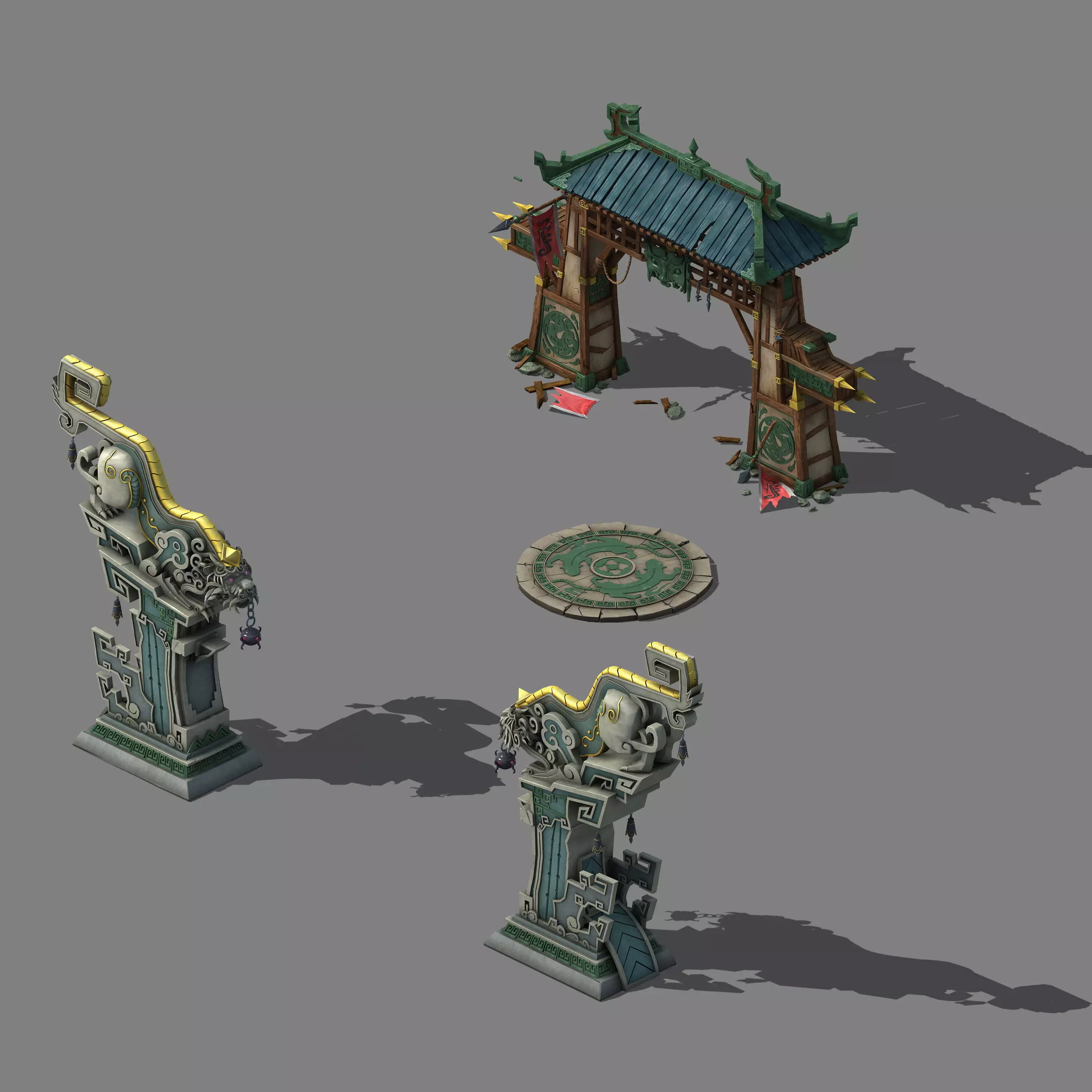 gate - guardian of animals - transmission point 3D model_0