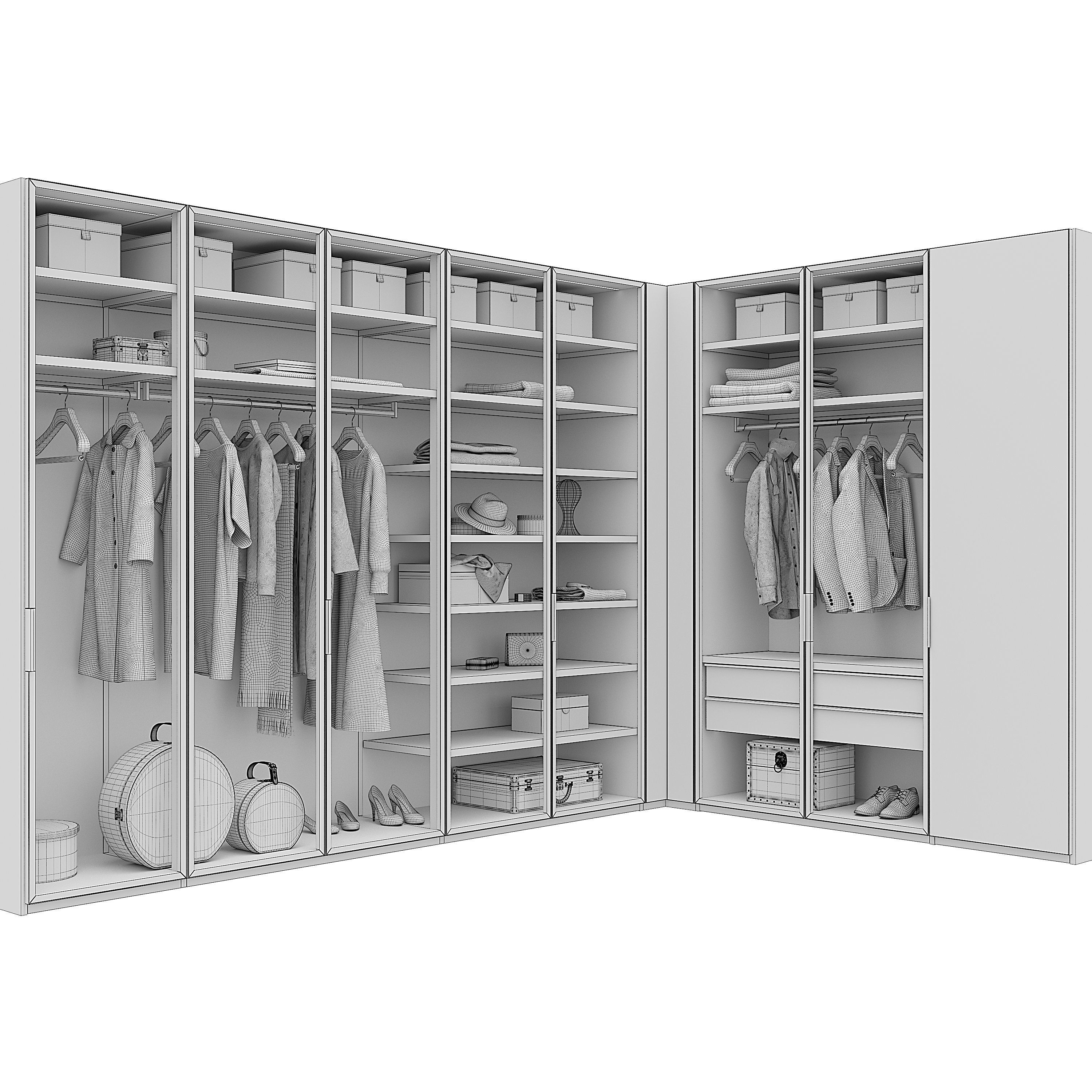 Poliform FITTED WARDROBE 3D model_2