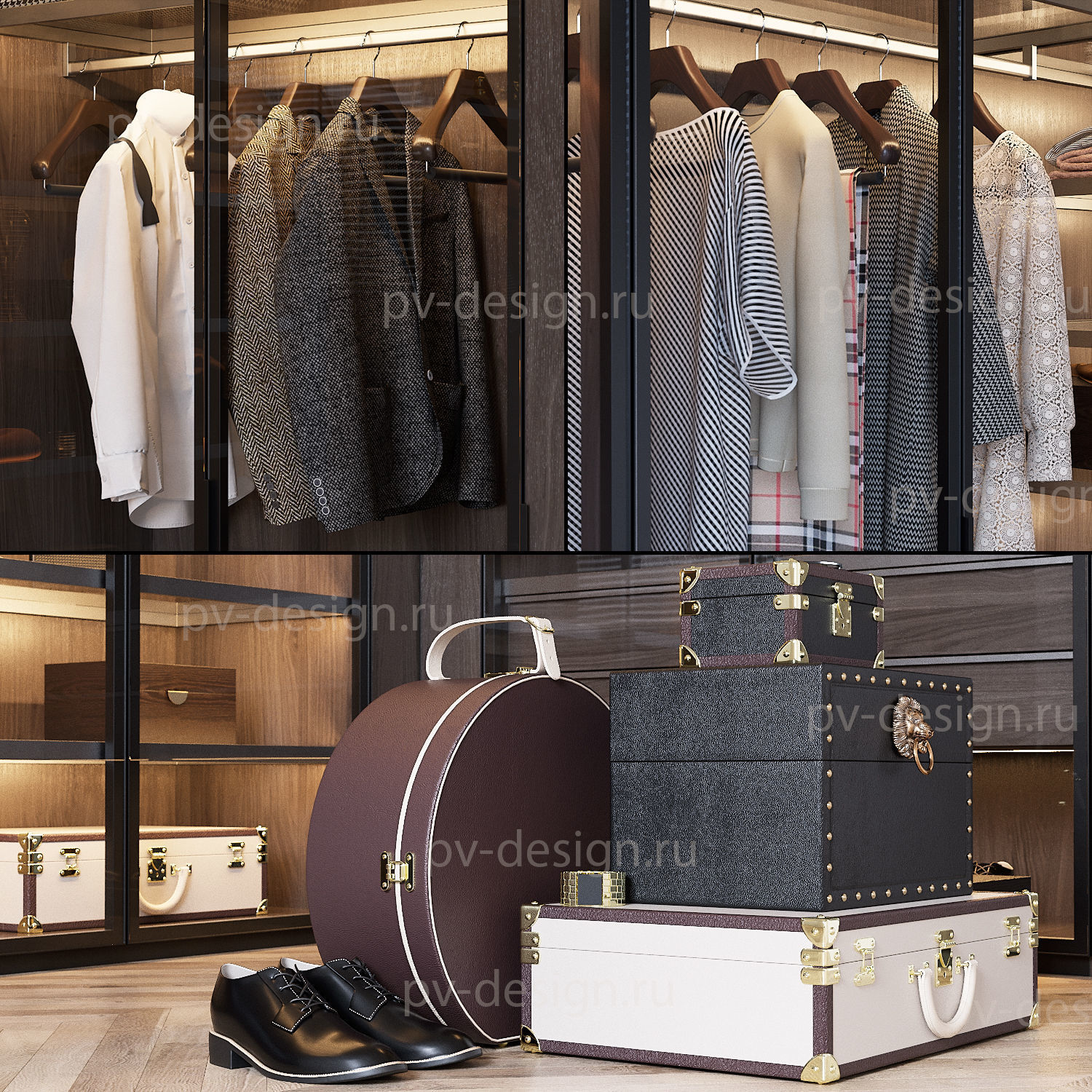 Poliform FITTED WARDROBE 3D model_1