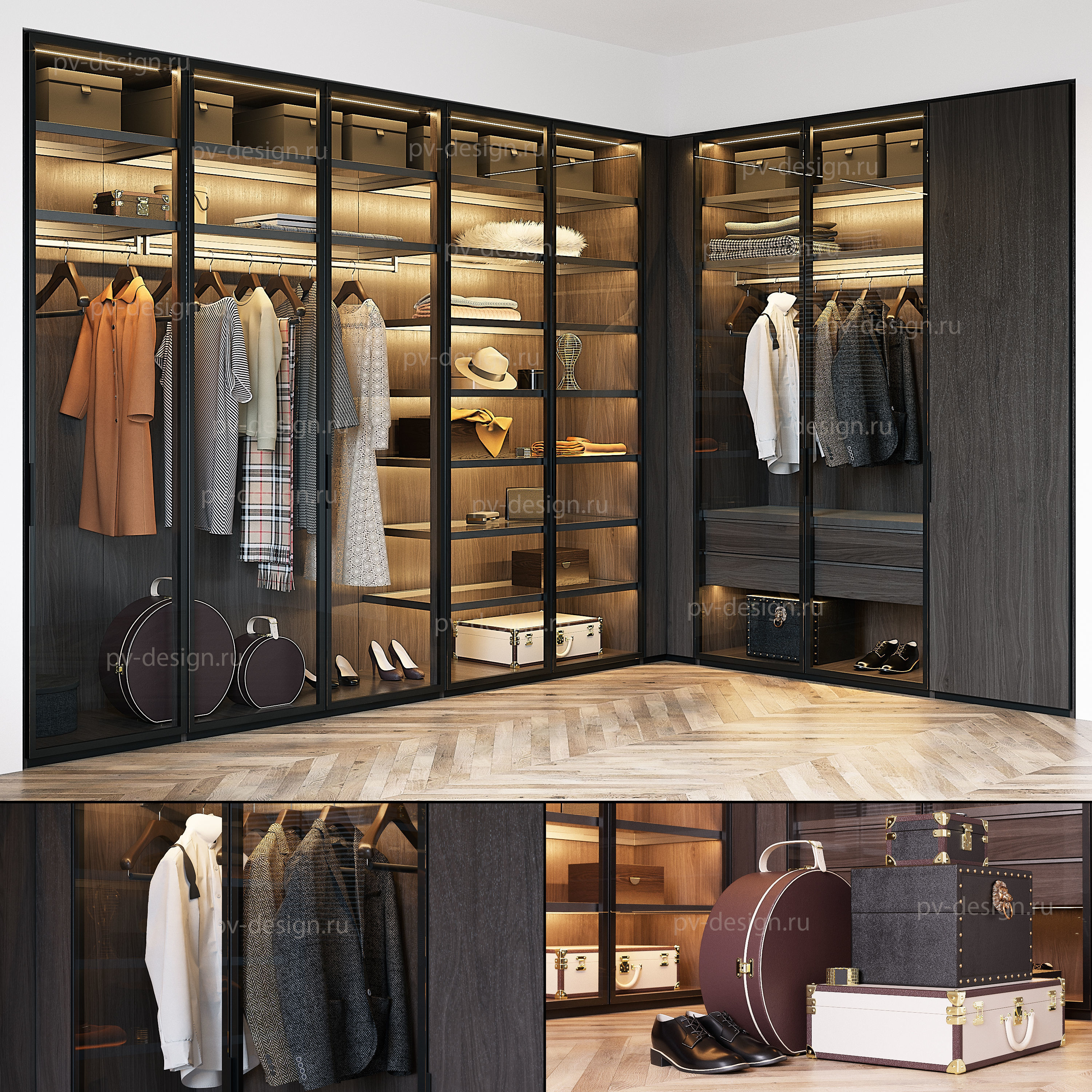 Poliform FITTED WARDROBE 3D model_0