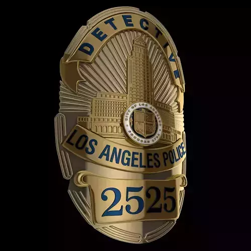LAPD badge police 3D model