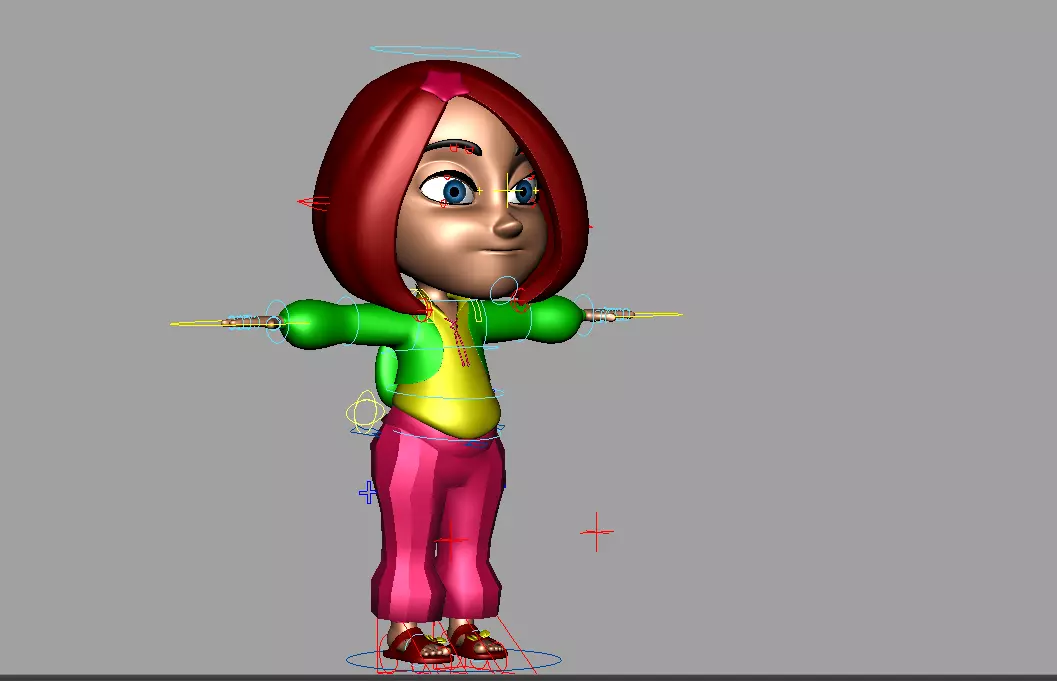 Small Girl Low-poly 3D model