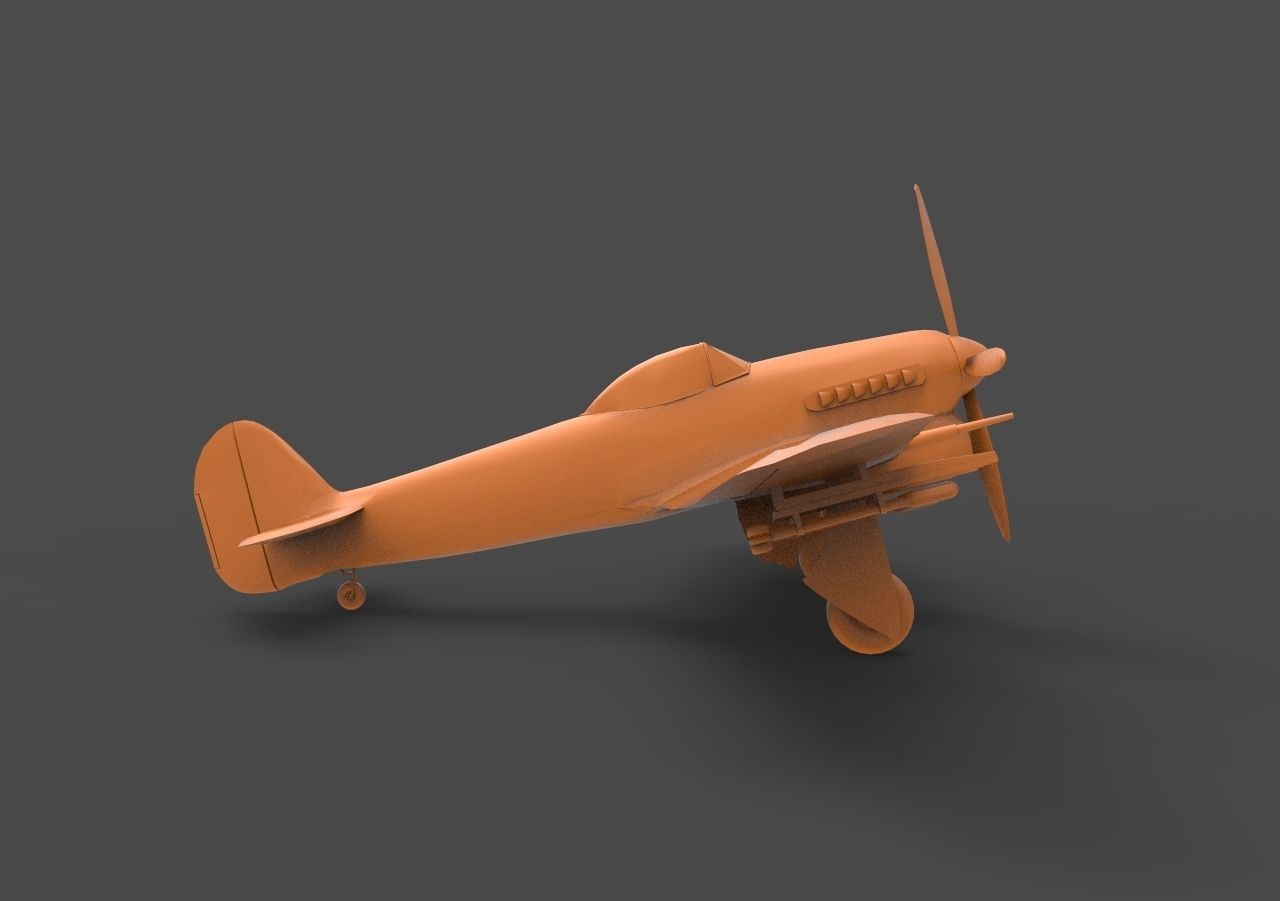 F6F Hellcat 3D print model_3