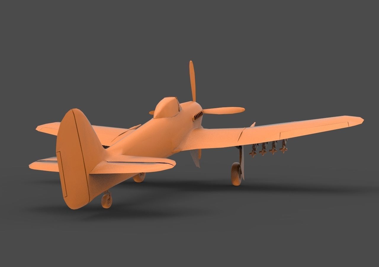 F6F Hellcat 3D print model_4