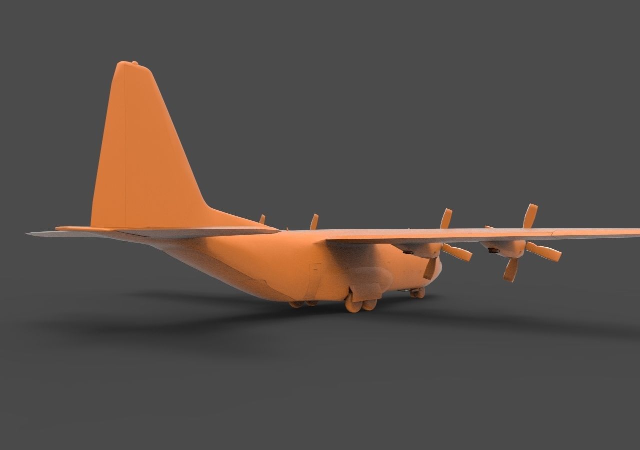 C-130 Hercules 3D print model_4