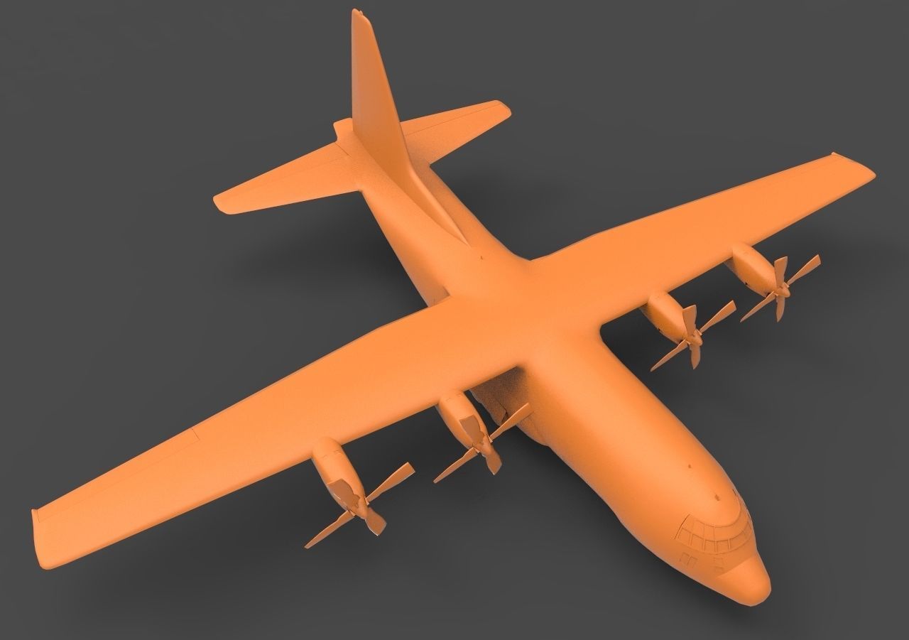 C-130 Hercules 3D print model_7
