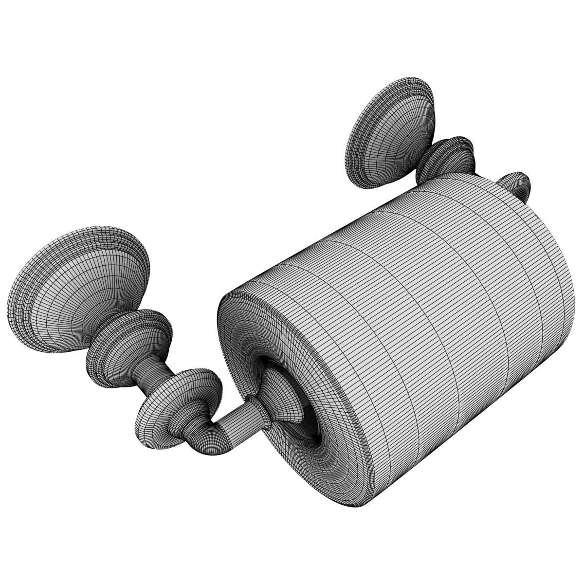 Toilet Paper Holder Style 2 3D model_4