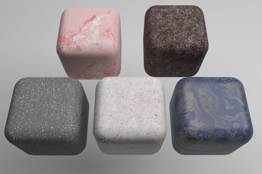 Granite Materials Pack 3 for C4D R21 3D model_3