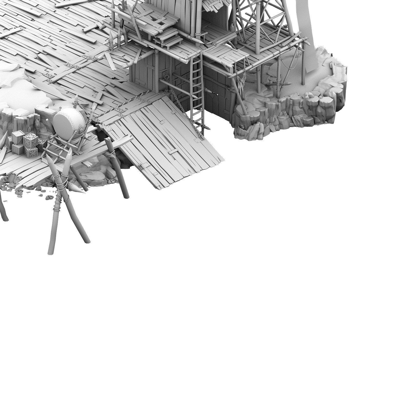 Tribe - entrance 3D model_5