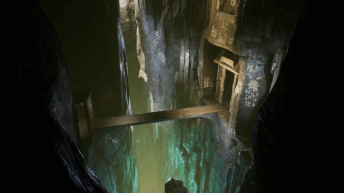 Fantasy Cave Environment Set Low-poly 3D model