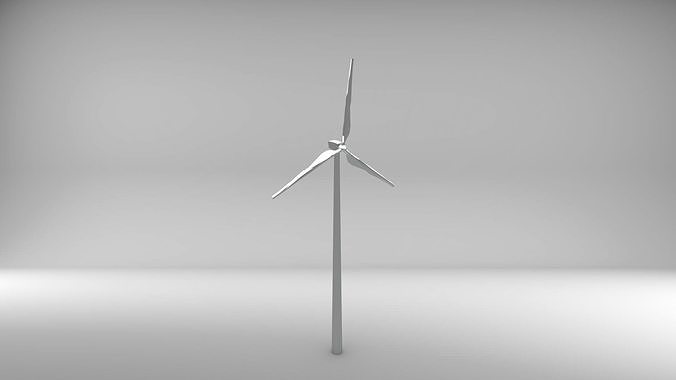Wind Turbine Free low-poly 3D model