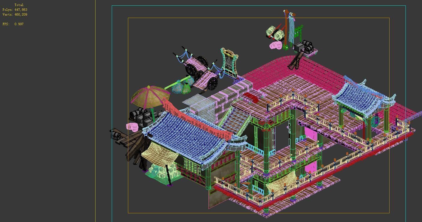 Game Model - City Warehouse 3D model_1