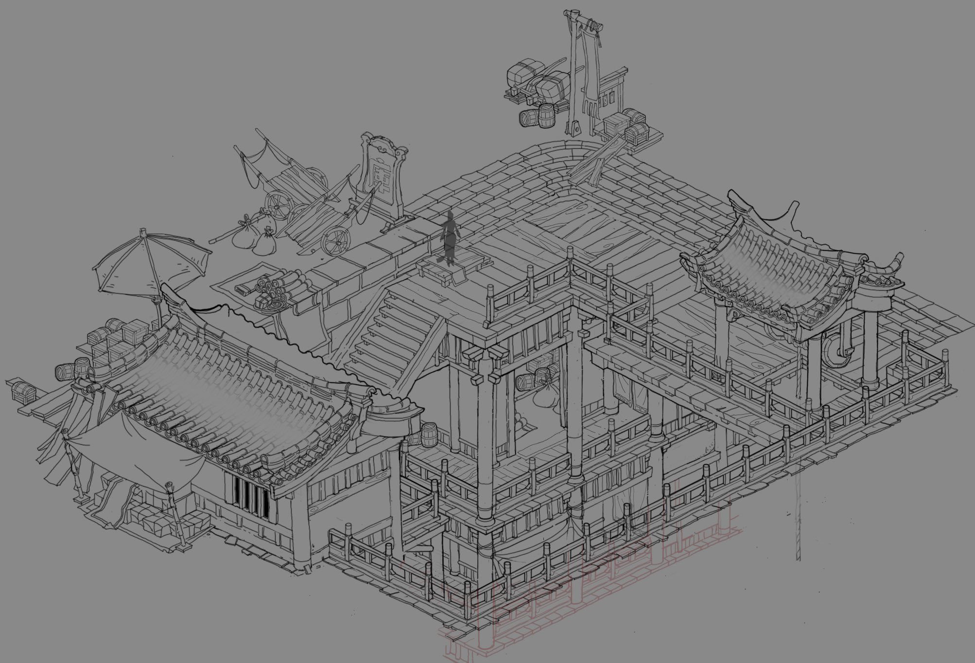 Game Model - City Warehouse 3D model_3