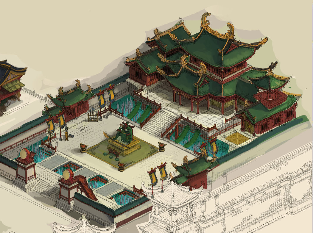 Game Model - City of large gang architecture 3D model_1