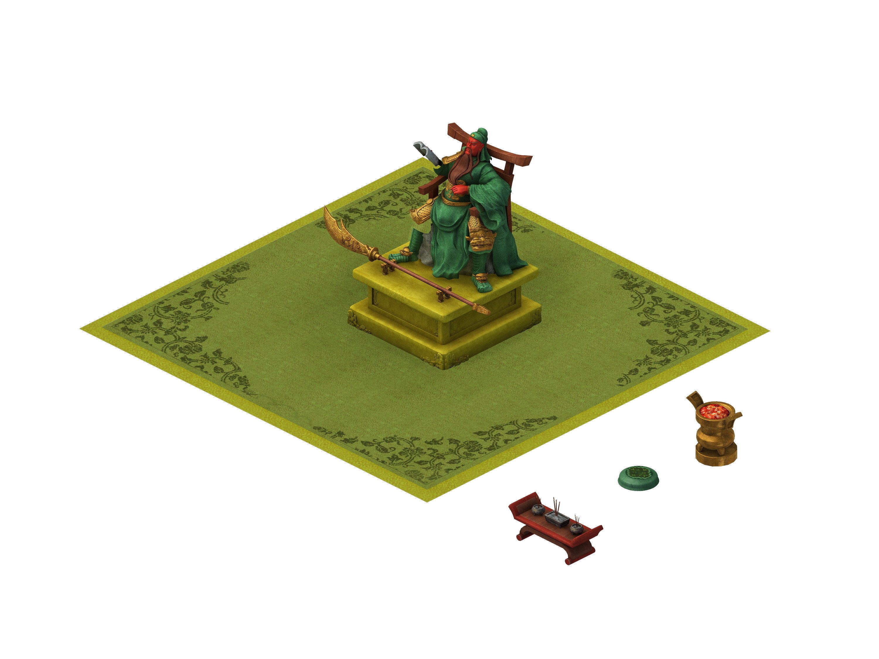 Game Model - City of large gang architecture 3D model_6