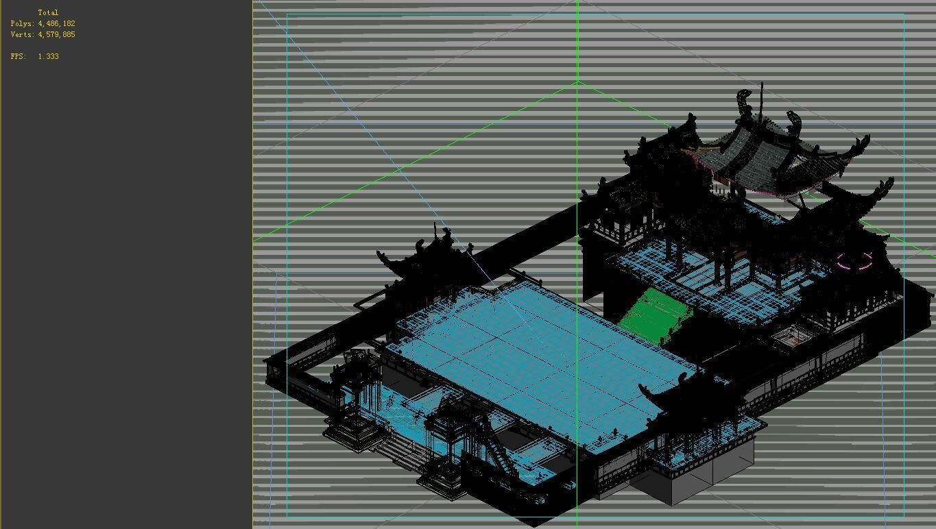 Game Model - City of large gang architecture 3D model_2