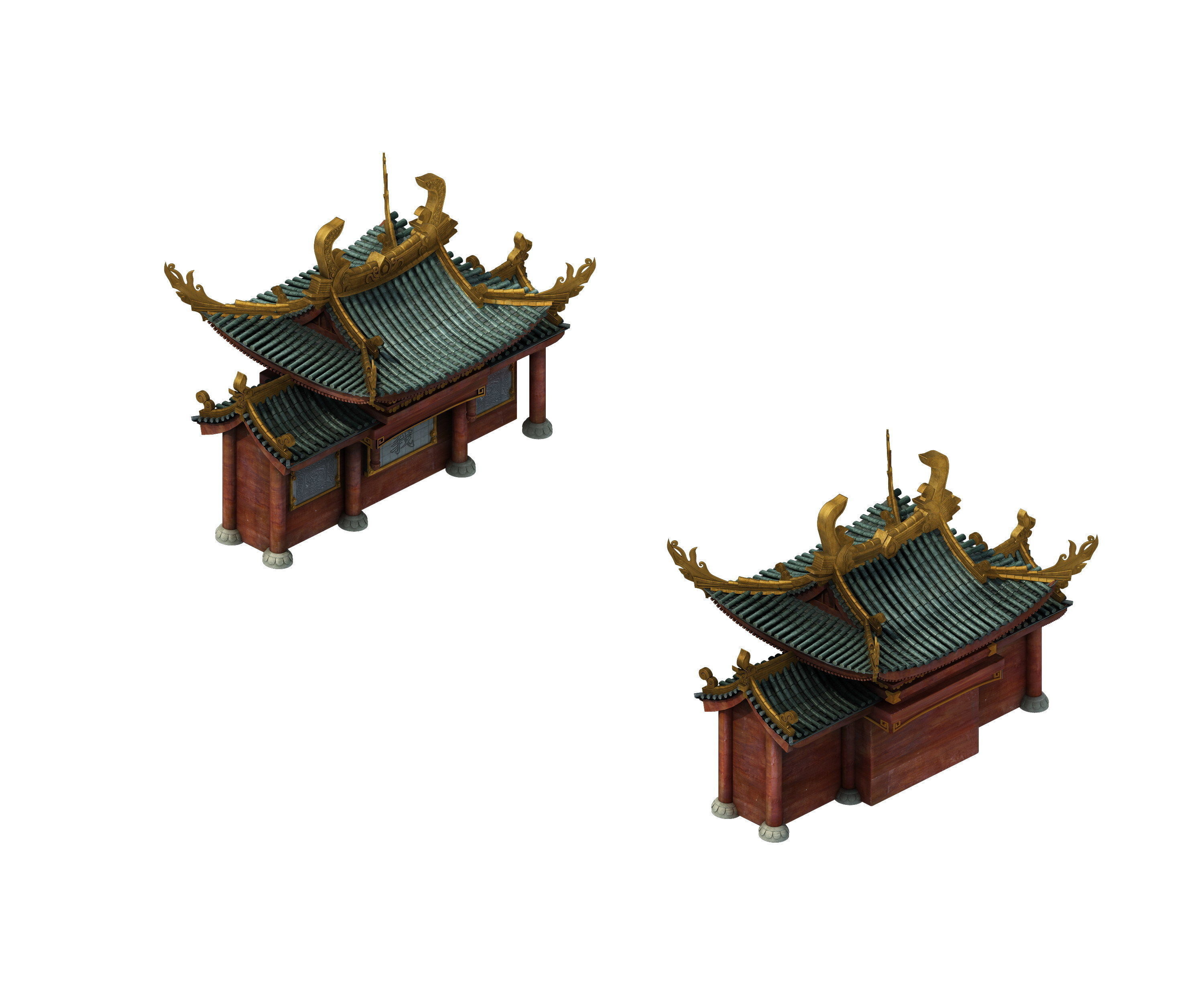 Game Model - City of large gang architecture 3D model_3