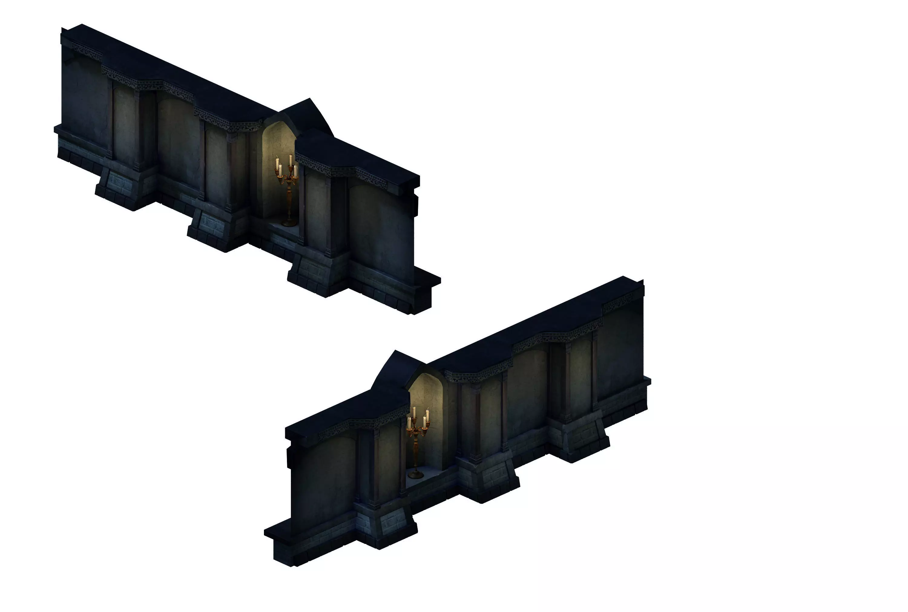 City Underground Palace - Wall 02 3D model_0