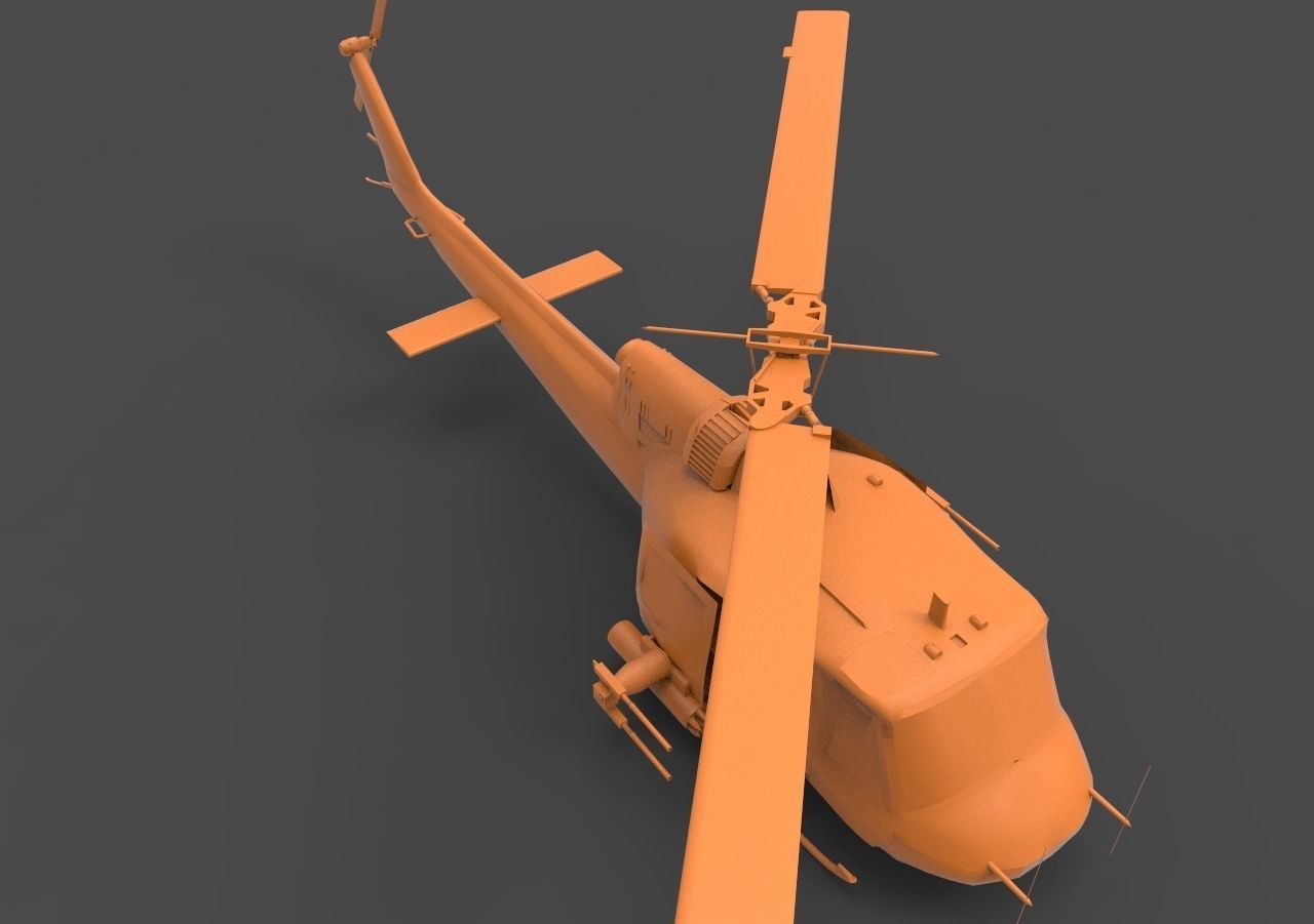 Bell UH-1 3D print model_7