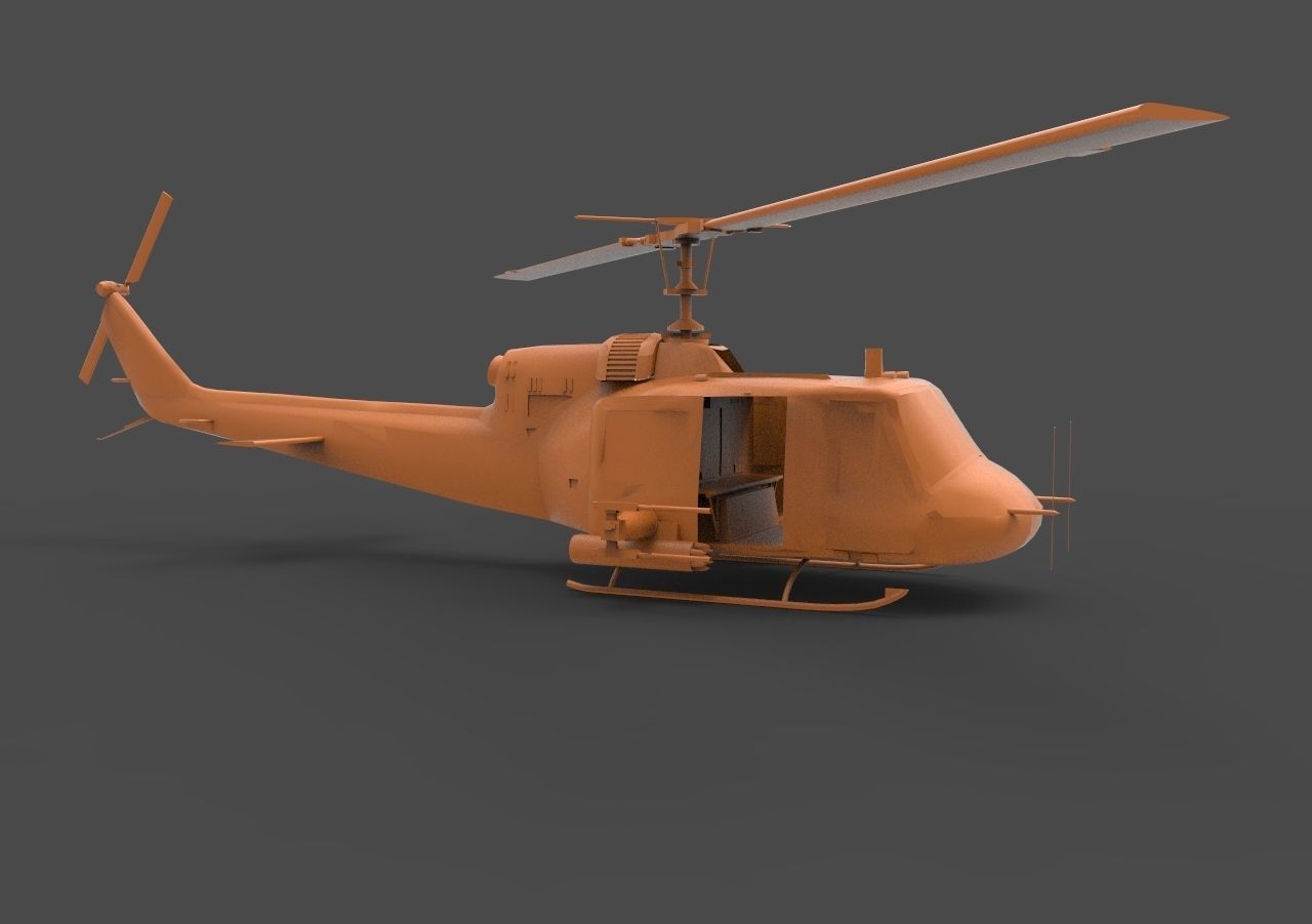 Bell UH-1 3D print model_2