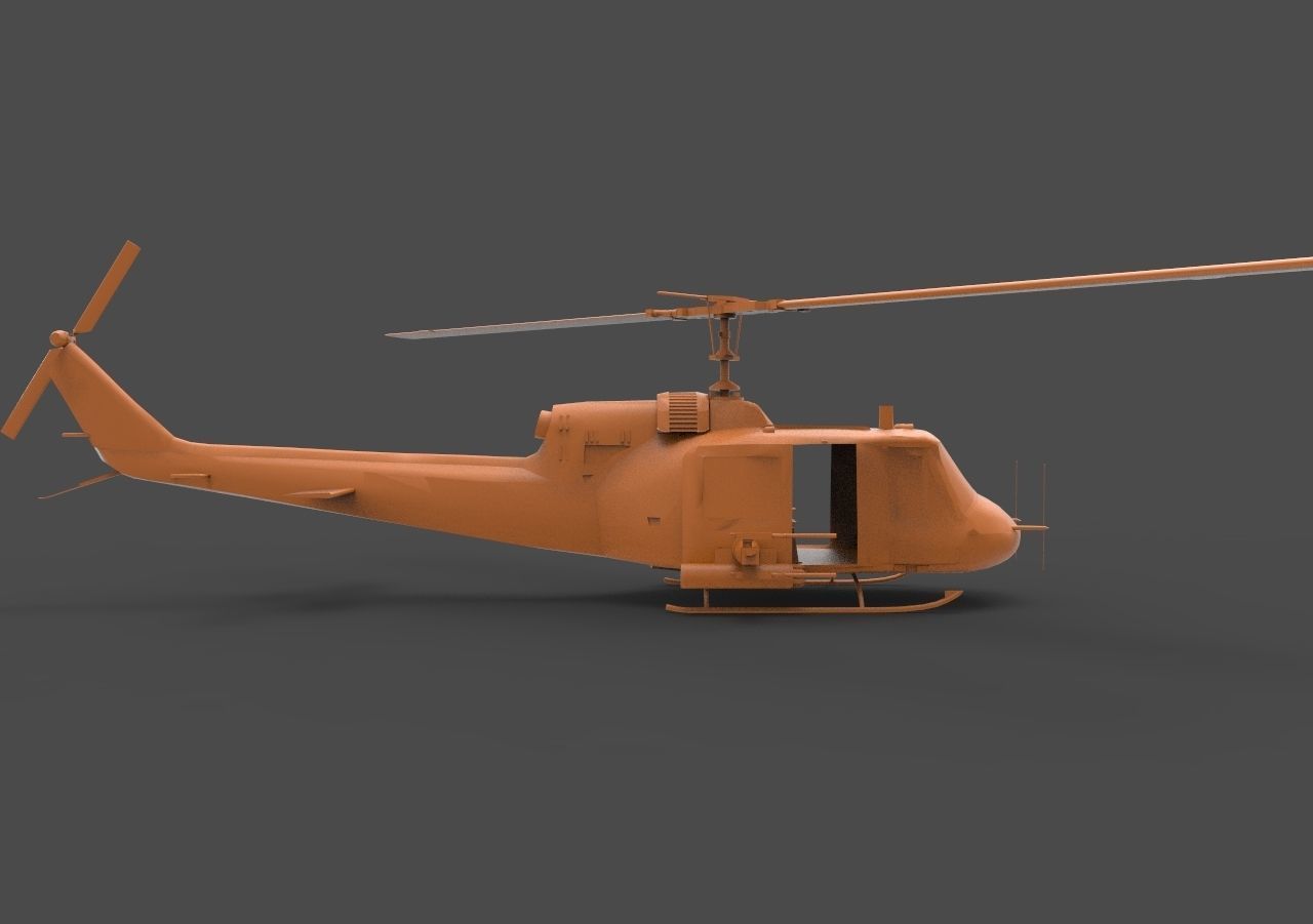 Bell UH-1 3D print model_3
