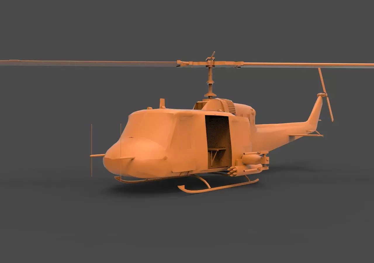 Bell UH-1 3D print model_0