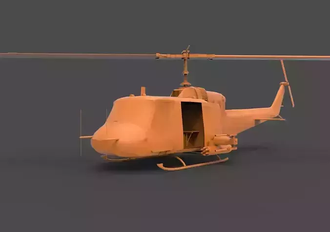 Bell UH-1 3D print model