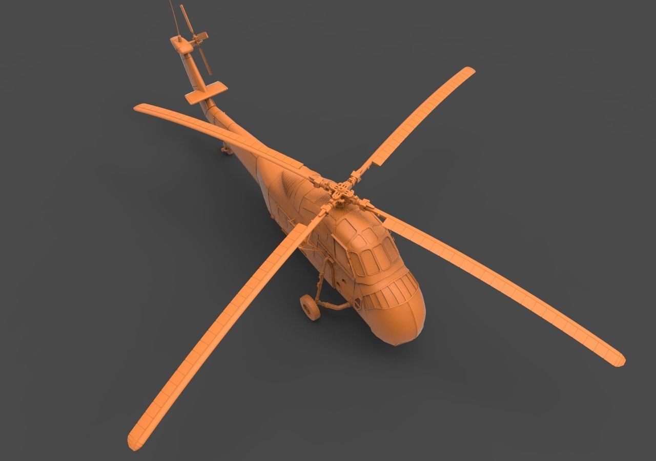 Sikorsky H-34 3D print model_7