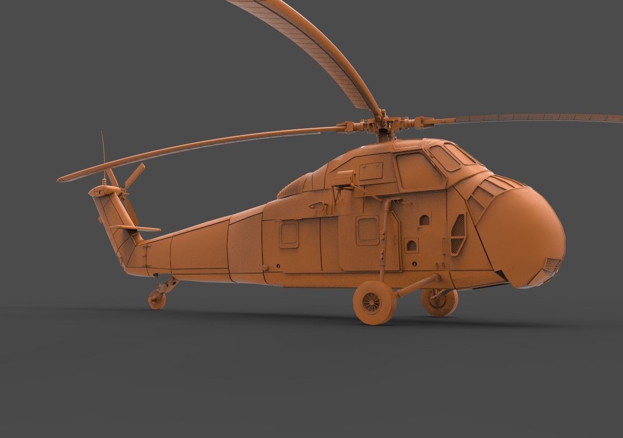 Sikorsky H-34 3D print model_2