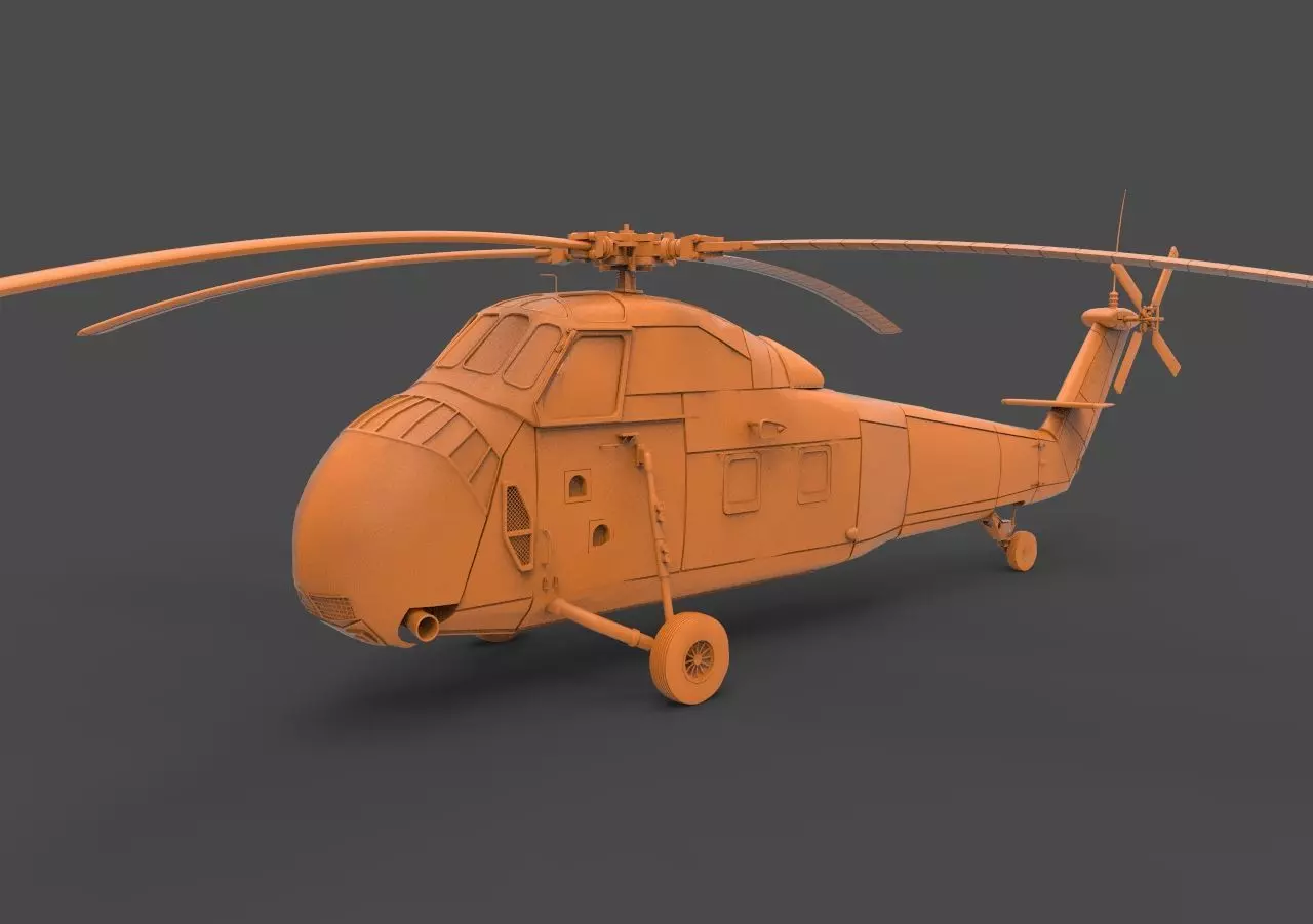 Sikorsky H-34 3D print model_0