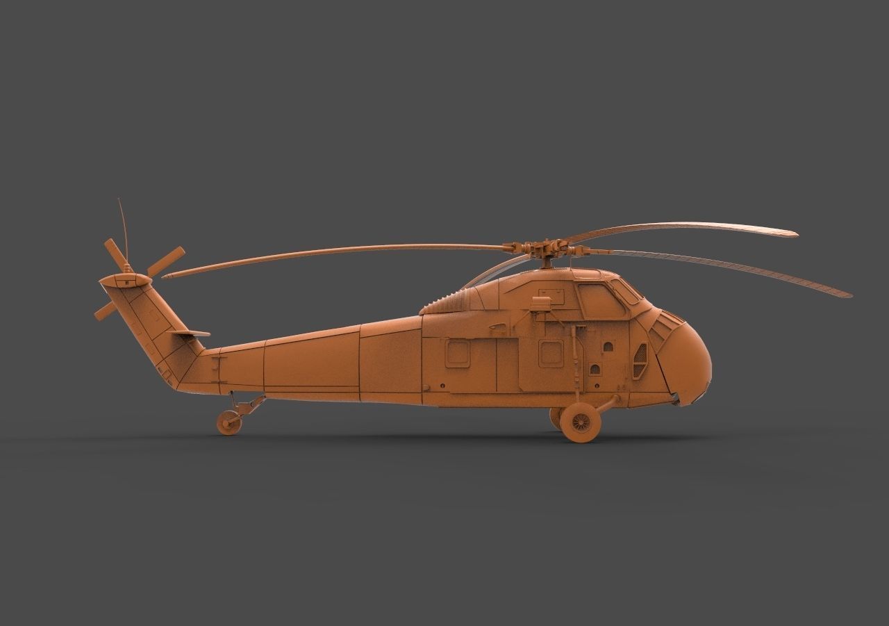 Sikorsky H-34 3D print model_3