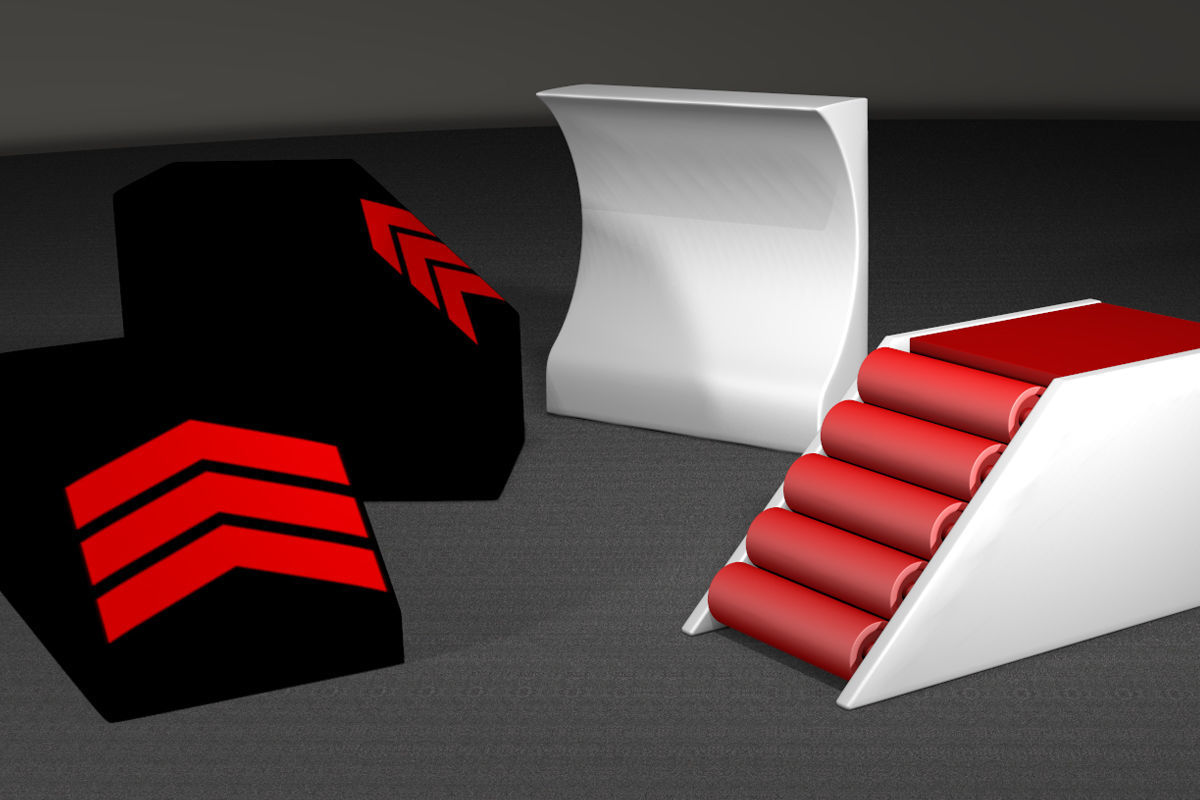  Ninja Obstacle Course 3D model_12