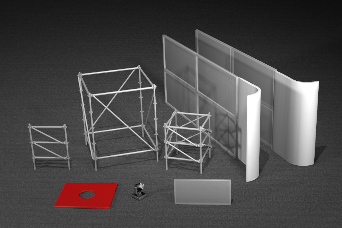  Ninja Obstacle Course 3D model_11