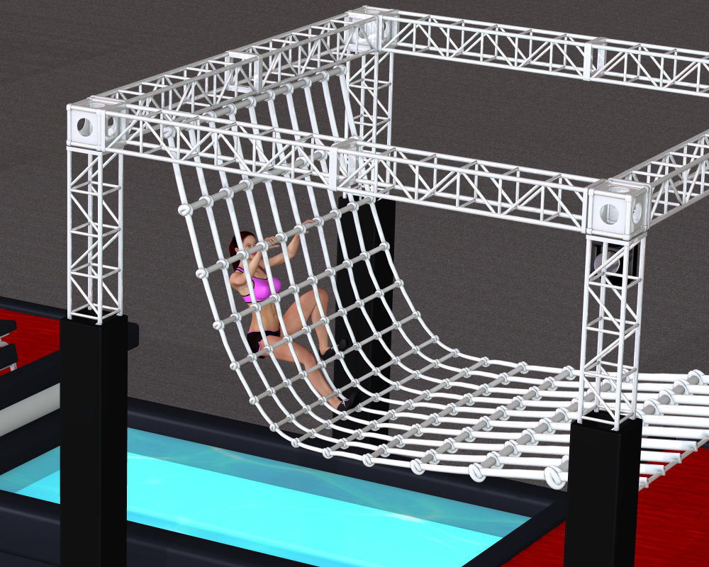 Ninja Obstacle Course 3D model_6