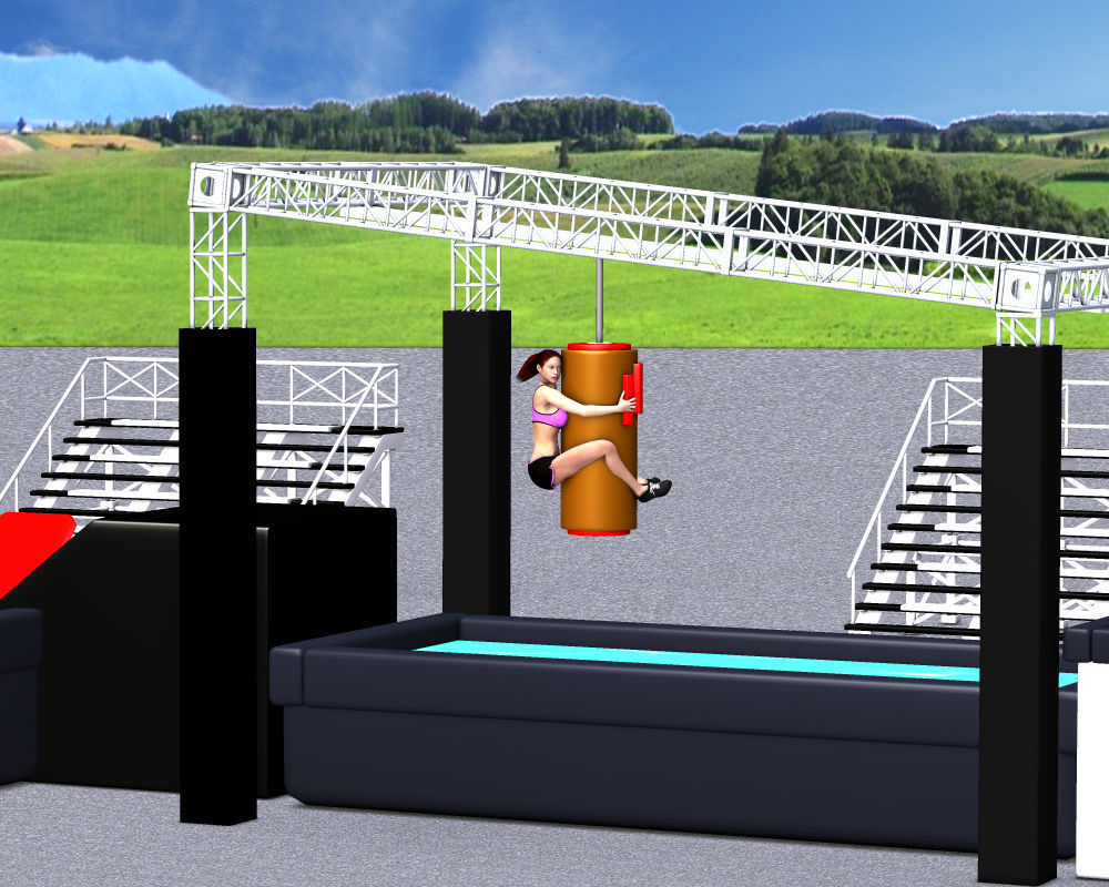  Ninja Obstacle Course 3D model_5