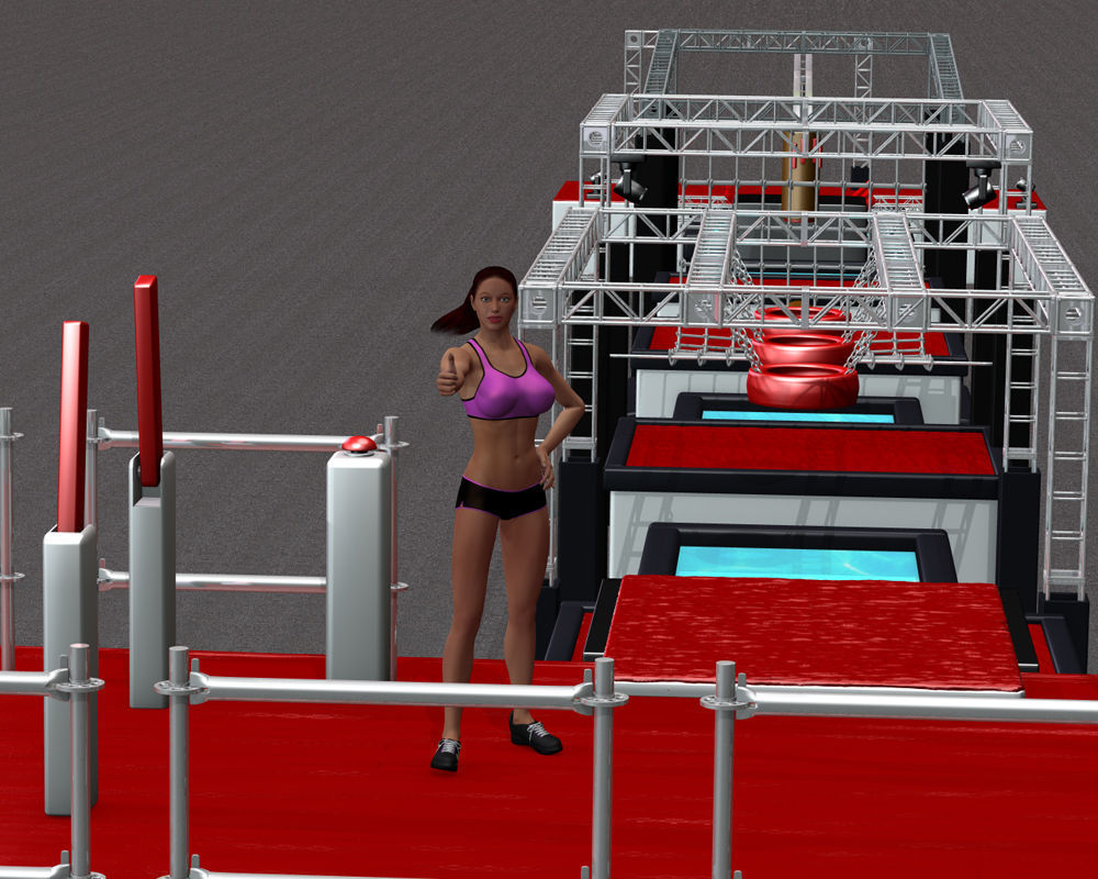  Ninja Obstacle Course 3D model_3