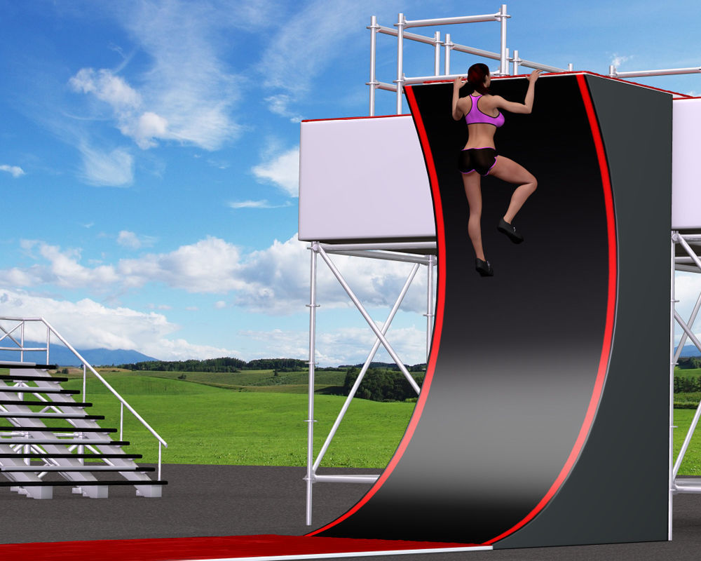  Ninja Obstacle Course 3D model_2