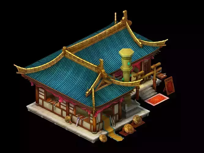 Game Model - Urban construction gem mosaic shop