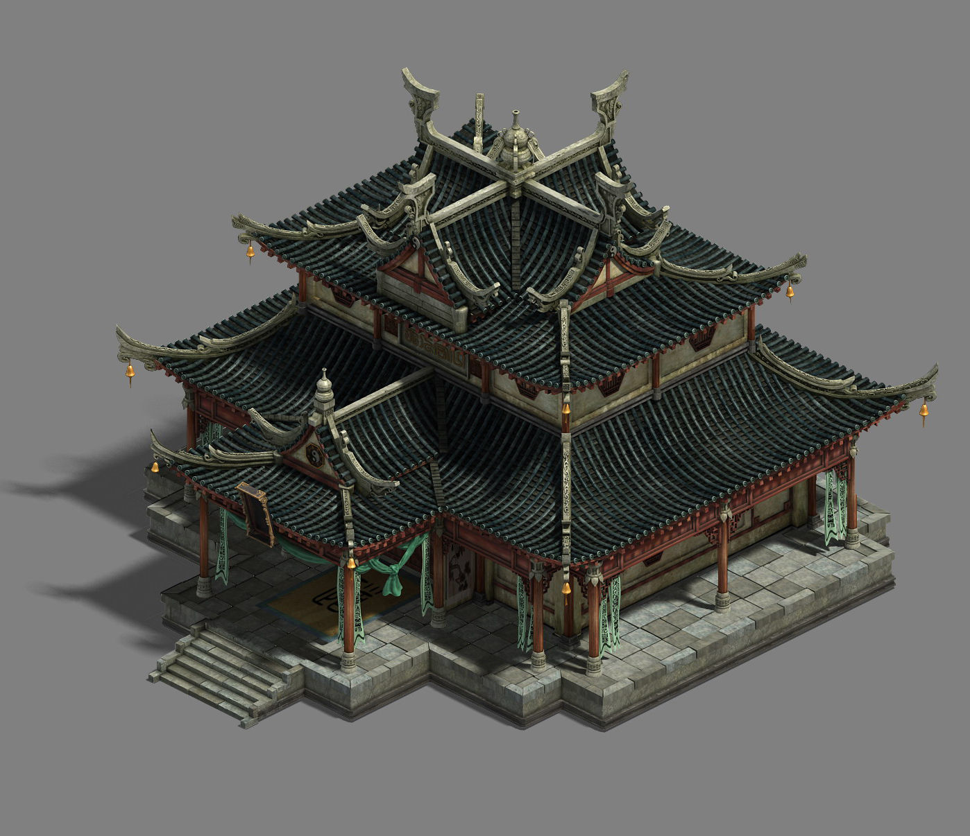 City buildings - large houses 16 3D model_1