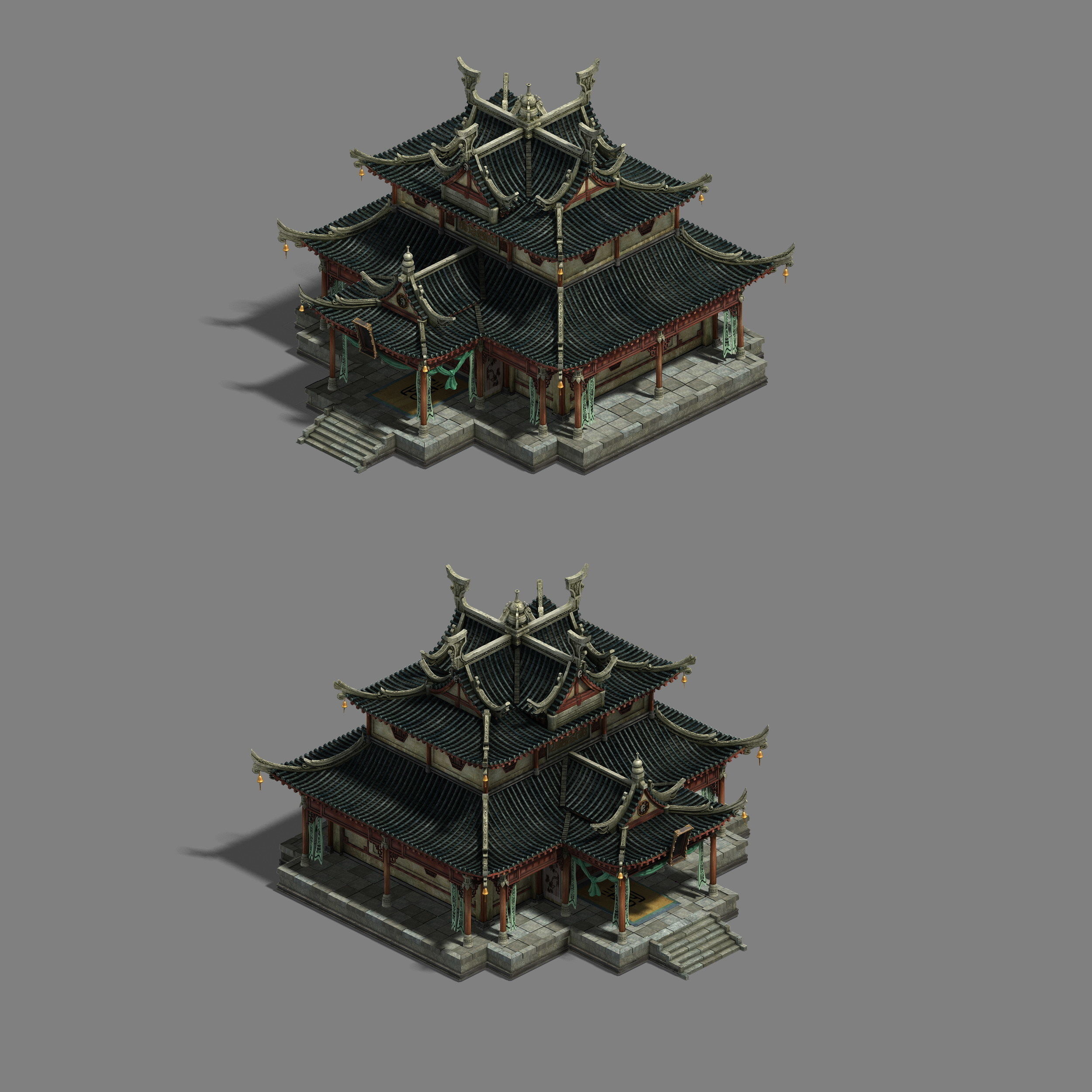 City buildings - large houses 16 3D model_2