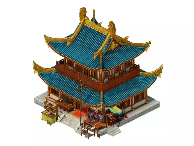 Game Model - City Architecture - Clothing Store